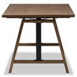 Kingfisher Lane Adjustable Height Writing Desk in Brown and Black