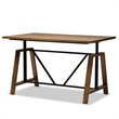 Kingfisher Lane Adjustable Height Writing Desk in Brown and Black