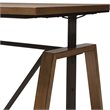 Kingfisher Lane Adjustable Height Writing Desk in Brown and Black