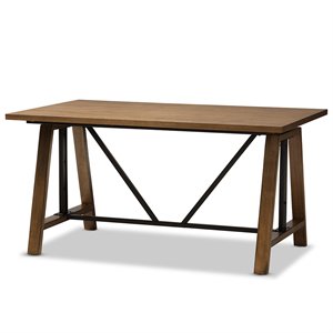 Kingfisher Lane Adjustable Height Writing Desk in Brown and Black