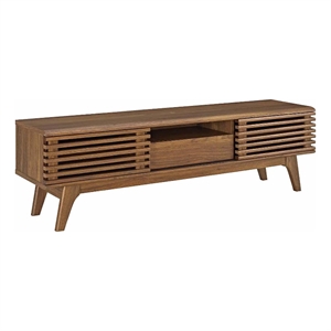 Kingfisher Lane 59&quot Modern Style Particleboard Wood TV Stand in Walnut