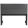 Kingfisher Lane Full Wood Bookcase Headboard with Device Charger in Gray