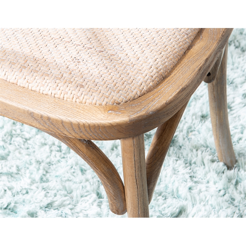 Kingfisher Lane Wood Bentwood Dining Chairs Set of Two in Gray Wash