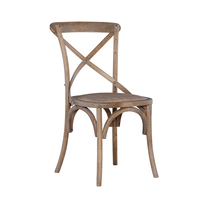 Kingfisher Lane Wood Bentwood Dining Chairs Set of Two in Gray Wash