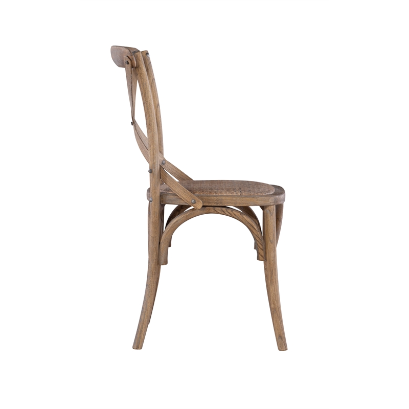 Kingfisher Lane Wood Bentwood Dining Chairs Set of Two in Gray Wash