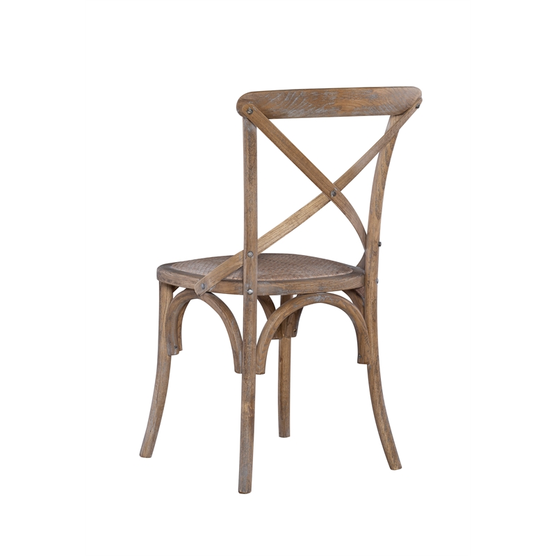Kingfisher Lane Wood Bentwood Dining Chairs Set of Two in Gray Wash