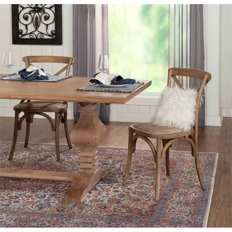 Kingfisher Lane Wood Bentwood Dining Chairs Set of Two in Gray Wash