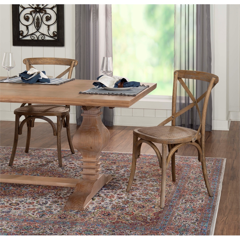 Kingfisher Lane Wood Bentwood Dining Chairs Set of Two in Gray Wash