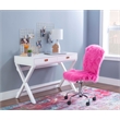 Kingfisher Lane Modern Wood Two Drawer Writing Desk in White
