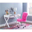 Kingfisher Lane Modern Wood Two Drawer Writing Desk in White