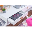 Kingfisher Lane Modern Wood Two Drawer Writing Desk in White