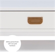 Kingfisher Lane Modern Wood Two Drawer Writing Desk in White