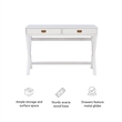 Kingfisher Lane Modern Wood Two Drawer Writing Desk in White