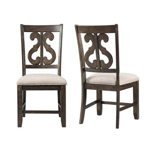 Kingfisher Lane Contemporary Dining Chair in Walnut (Set of 2)