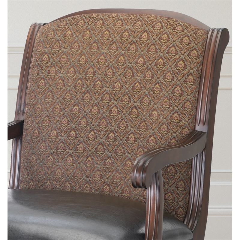 Kingfisher Lane Traditional Style Wood Arm Chair in Walnut Finish