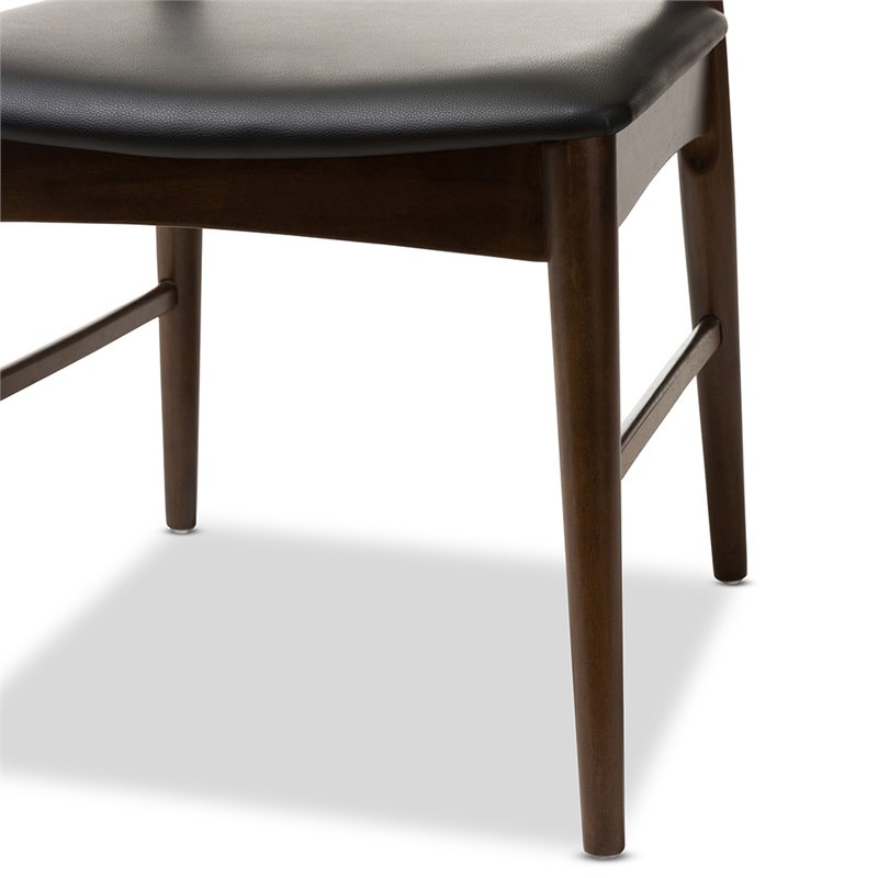 Kingfisher Lane Dining Side Chair in Black and Brown (Set of 2)