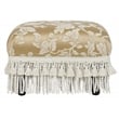Kingfisher Lane Traditional Upholstered Decorative Footstool in White
