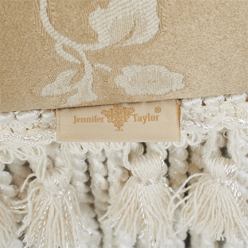 Kingfisher Lane Traditional Upholstered Decorative Footstool in White