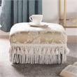 Kingfisher Lane Traditional Upholstered Decorative Footstool in White