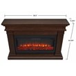 Kingfisher Lane Contemporary Electric Fireplace in Dark Walnut