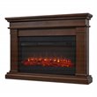 Kingfisher Lane Contemporary Electric Fireplace in Dark Walnut