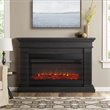 Kingfisher Lane Contemporary Electric Fireplace in Gray Finish