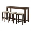 Kingfisher Lane Contemporary Multipurpose Bar Table Set in Brown
