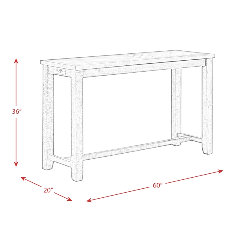 Kingfisher Lane Contemporary Multipurpose Bar Table Set in Brown