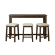 Kingfisher Lane Contemporary Multipurpose Bar Table Set in Brown