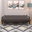 Kingfisher Lane Contemporary Metal Futon Frame in Black Finish