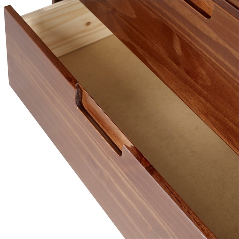 Kingfisher Lane 3 Drawer Mid Century Modern Wood Dresser - Walnut