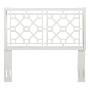 Kingfisher Lane Modern Chippendale White Wood Headboard - King