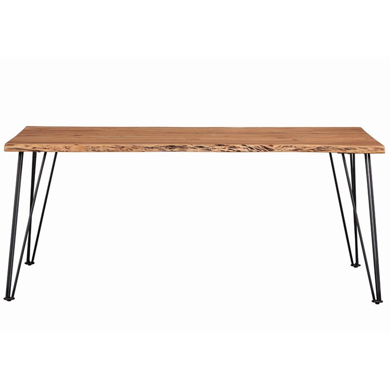 Kingfisher Lane Contemporary Rectangular Wood Dining Table in Natural