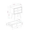 Kingfisher Lane Mid-Century 2 Drawer Solid Wood Nightstand in Caramel