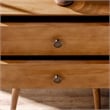 Kingfisher Lane Mid-Century 2 Drawer Solid Wood Nightstand in Caramel