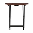 Kingfisher Lane Five Piece Wood Tray Table Set in Hazelnut and Black