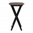 Kingfisher Lane Five Piece Wood Tray Table Set in Hazelnut and Black