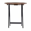 Kingfisher Lane Five Piece Wood Tray Table Set in Hazelnut and Black
