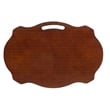 Kingfisher Lane Five Piece Wood Tray Table Set in Hazelnut and Black