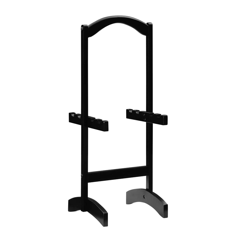 Kingfisher Lane Five Piece Wood Tray Table Set in Hazelnut and Black