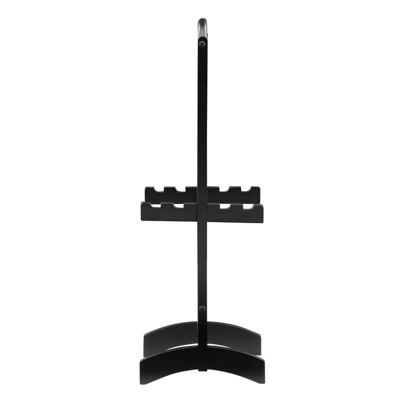 Kingfisher Lane Five Piece Wood Tray Table Set in Hazelnut and Black