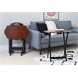 Kingfisher Lane Five Piece Wood Tray Table Set in Hazelnut and Black