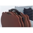Kingfisher Lane Five Piece Wood Tray Table Set in Hazelnut and Black