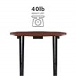Kingfisher Lane Five Piece Wood Tray Table Set in Hazelnut and Black