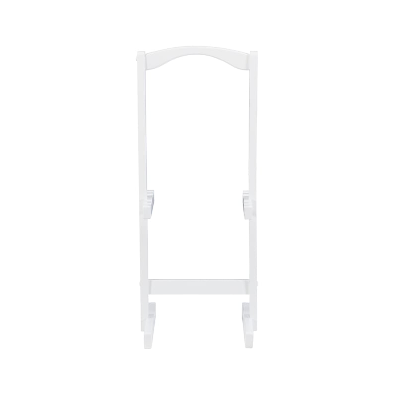 Kingfisher Lane Modern Five Piece Wood Tray Table Set in Whitewash