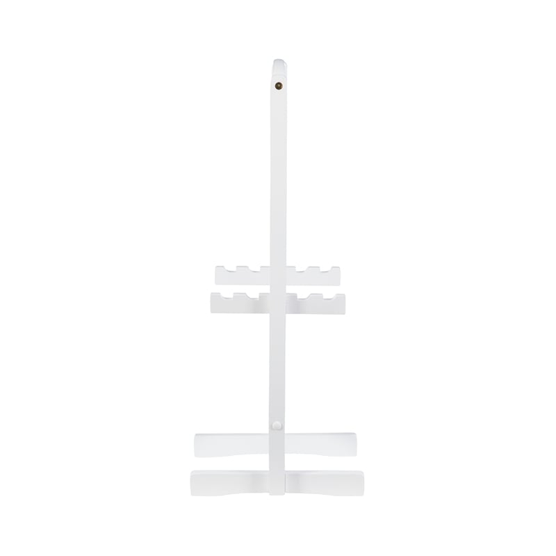 Kingfisher Lane Modern Five Piece Wood Tray Table Set in Whitewash