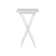 Kingfisher Lane Modern Five Piece Wood Tray Table Set in Whitewash