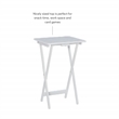 Kingfisher Lane Modern Five Piece Wood Tray Table Set in Whitewash