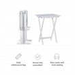 Kingfisher Lane Modern Five Piece Wood Tray Table Set in Whitewash