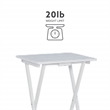 Kingfisher Lane Modern Five Piece Wood Tray Table Set in Whitewash
